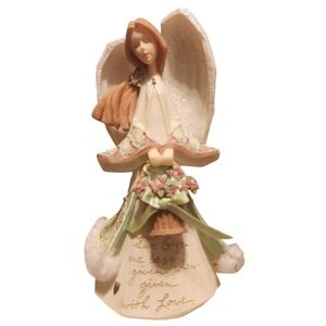 2007 Enesco Foundations Karen Hahn Angel Figurine "Love" Quote Gift Basket